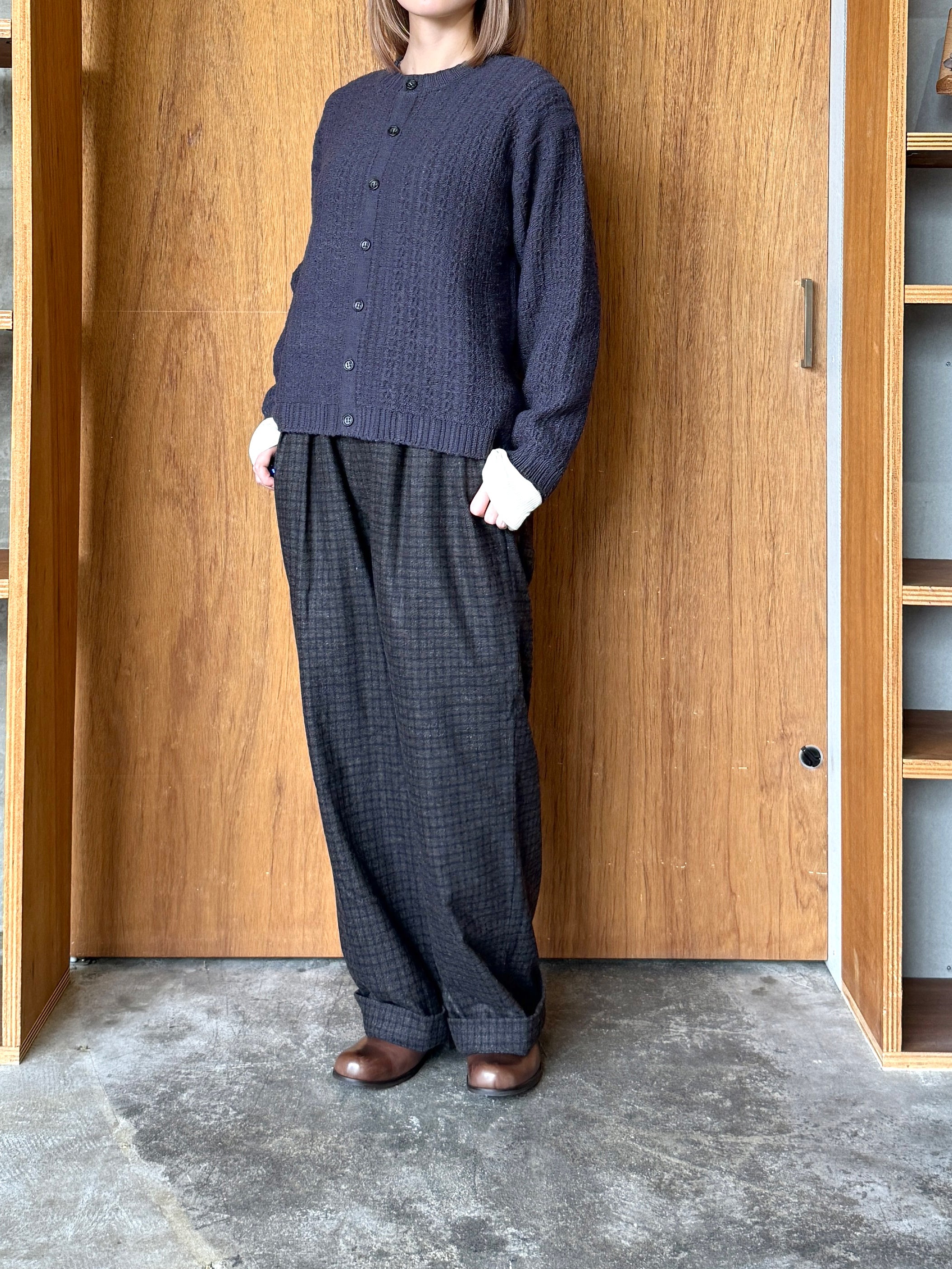Vlas Blomme / Tasmanian Wool ニットジャケット (Gray)