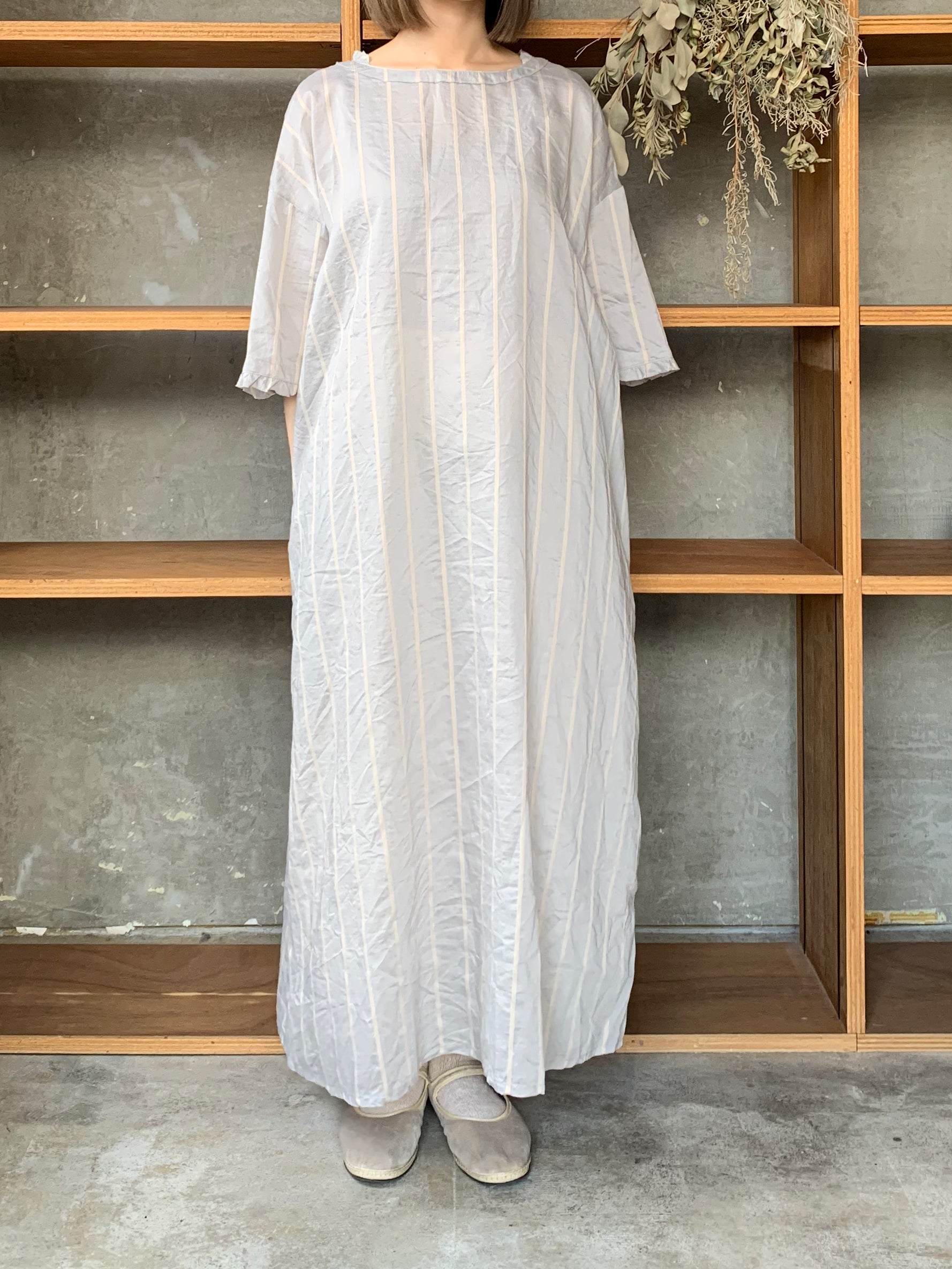 ROBE de PEAU / STRIPE PULLOVER ONE PIECE (BOLD STRIPE)