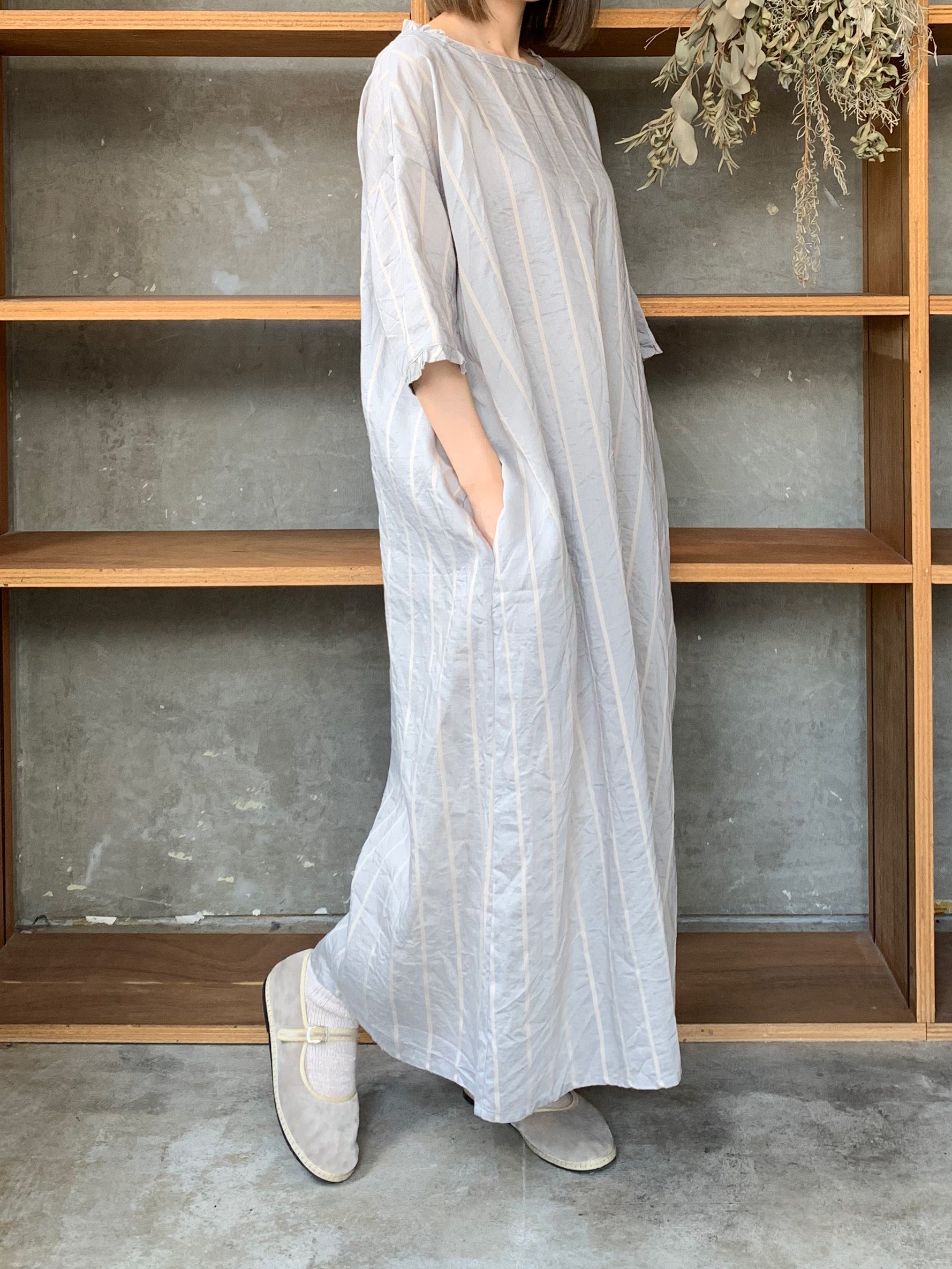 ROBE de PEAU / STRIPE PULLOVER ONE PIECE (BOLD STRIPE)