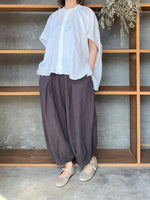 【SALE】tumugu / リネンキャンバス パンツ（CHARCOAL）