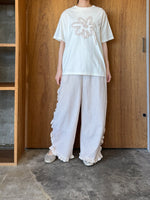 【予約】qiri / ribbon flower Tee (white)