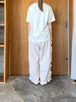 【予約】qiri / ribbon flower Tee (white)