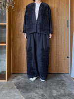 【予約】qiri / arabesque ribbon embroidery jacket (black)