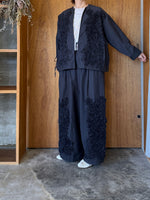 【予約】qiri / arabesque ribbon embroidery jacket (black)