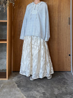 【予約】qiri / sashiko check shirts Parker (blue mix)