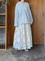 【予約】qiri / sashiko check shirts Parker (blue mix)