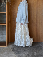 【予約】qiri / sashiko check shirts Parker (blue mix)