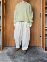 OTOAA / GARMENT DYE SWEAT CREW NECK (LIME GREEN)