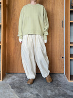 OTOAA / GARMENT DYE SWEAT CREW NECK (LIME GREEN)