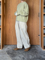 OTOAA / GARMENT DYE SWEAT CREW NECK (LIME GREEN)