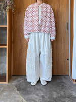 【予約】qiri / patchwork jacquard jacket (pink mix)