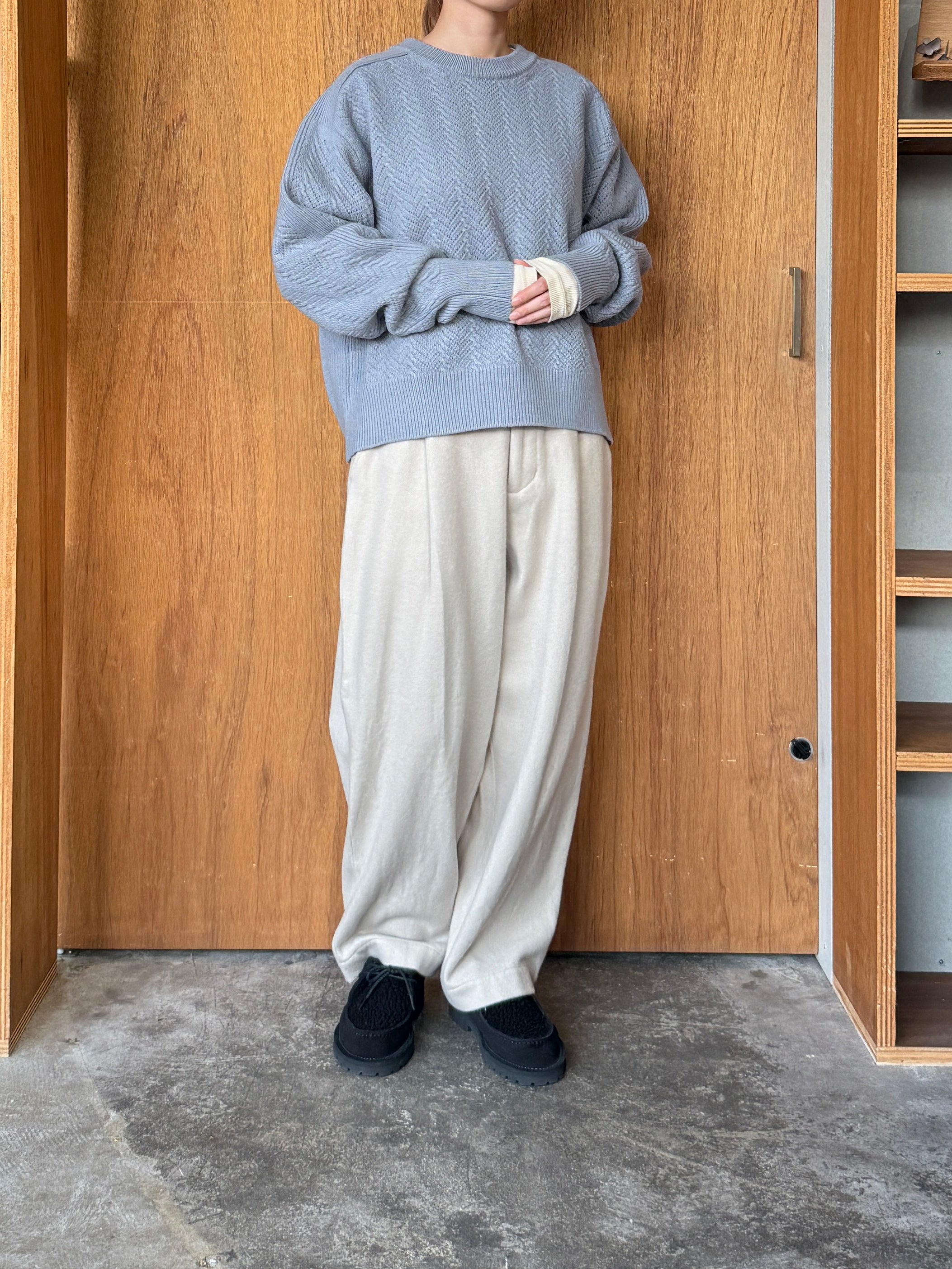 OTOAA / GARMENT DYE SWEAT CREW NECK (CORNFLOWER BLUE)
