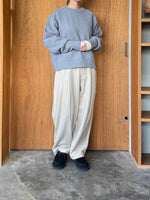 OTOAA / GARMENT DYE SWEAT CREW NECK (CORNFLOWER BLUE)