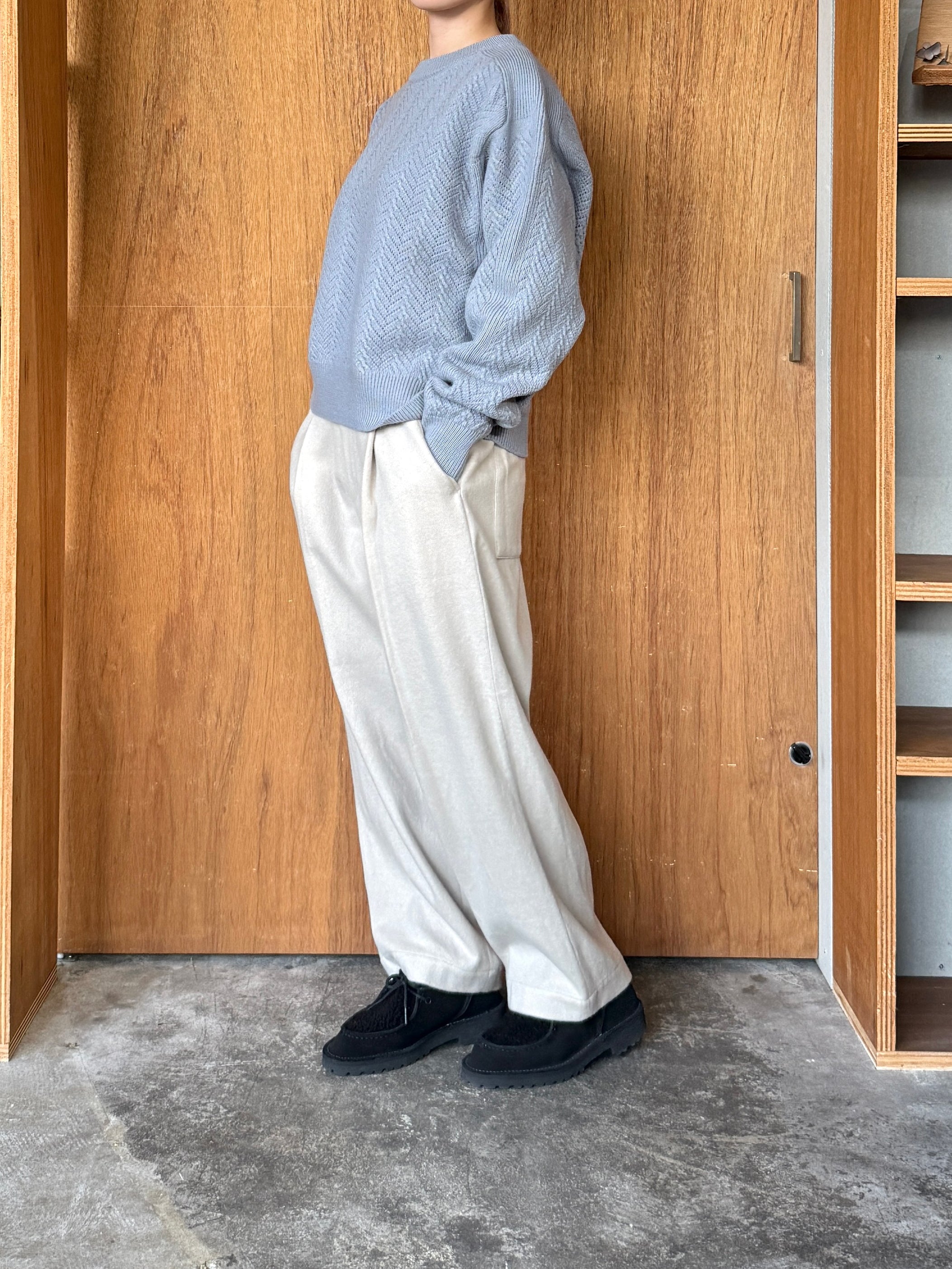 OTOAA / GARMENT DYE SWEAT CREW NECK (CORNFLOWER BLUE)