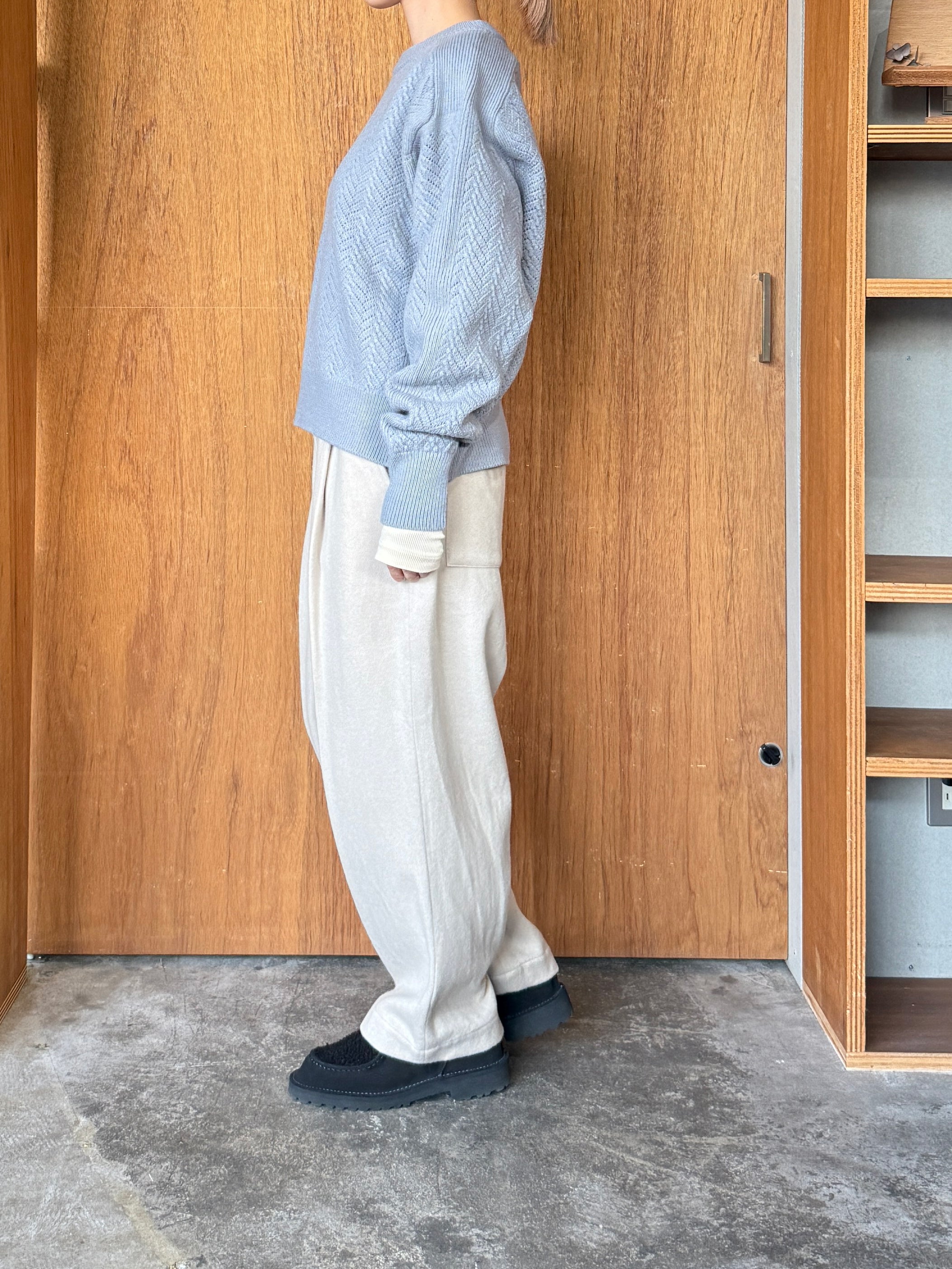 OTOAA / GARMENT DYE SWEAT CREW NECK (CORNFLOWER BLUE)