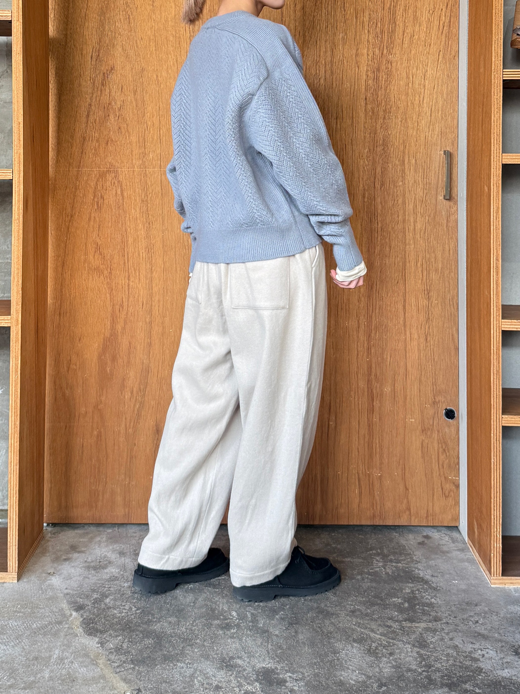 OTOAA / GARMENT DYE SWEAT CREW NECK (CORNFLOWER BLUE)