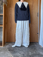 【予約】qiri / thinking cat long sleeve Tee (charcoal)