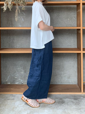TISSU / クラシック天竺 モックネックドルマンT（シロ）