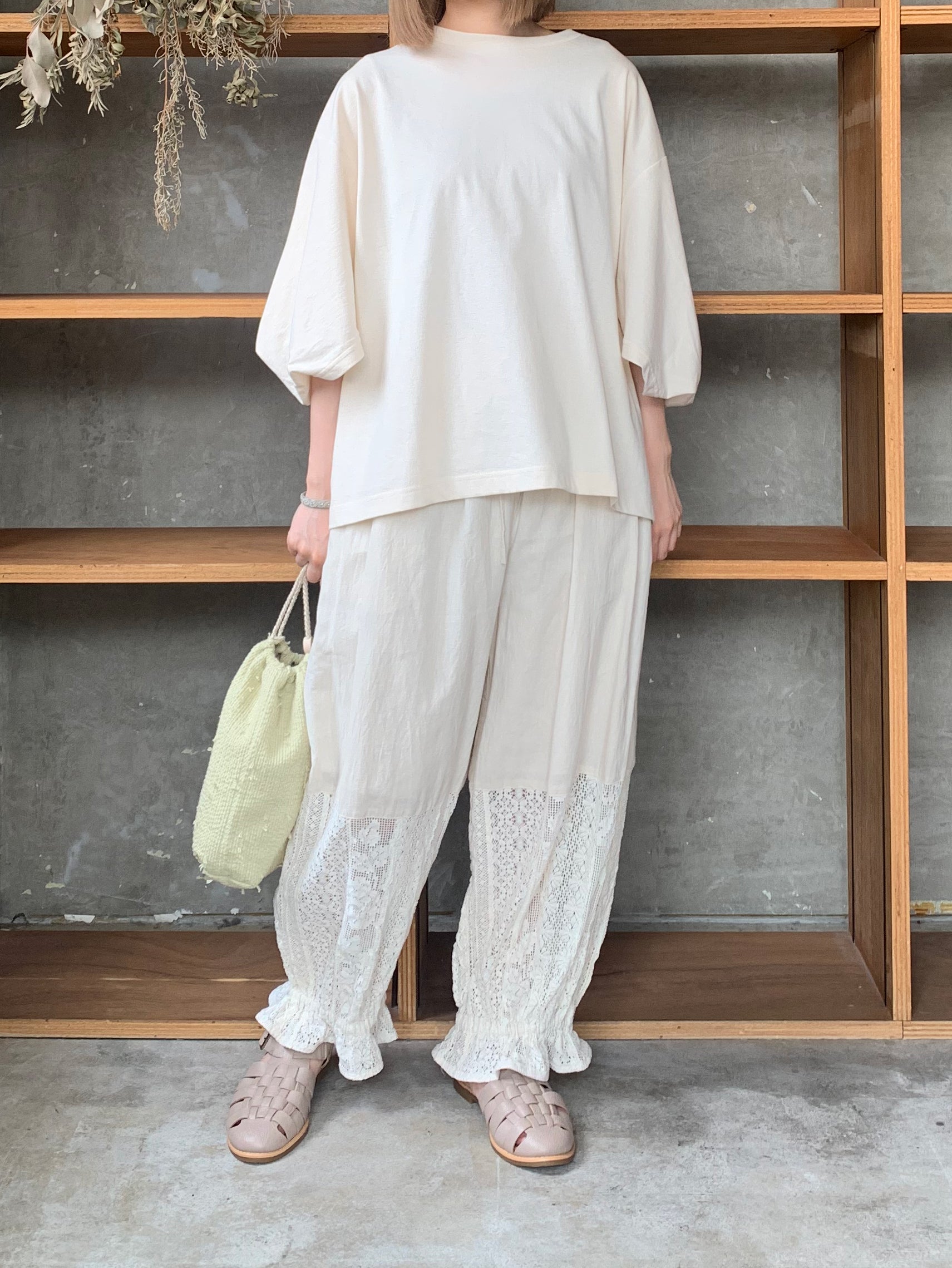 qiri / lasew gather pants (キナリ)