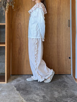 【予約】qiri / thinking cat long sleeve Tee (white)