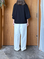 UNIVERSAL TISSU / ソルシールドハイゲージ天竺 BIGスリーブTシャツ（クロ）