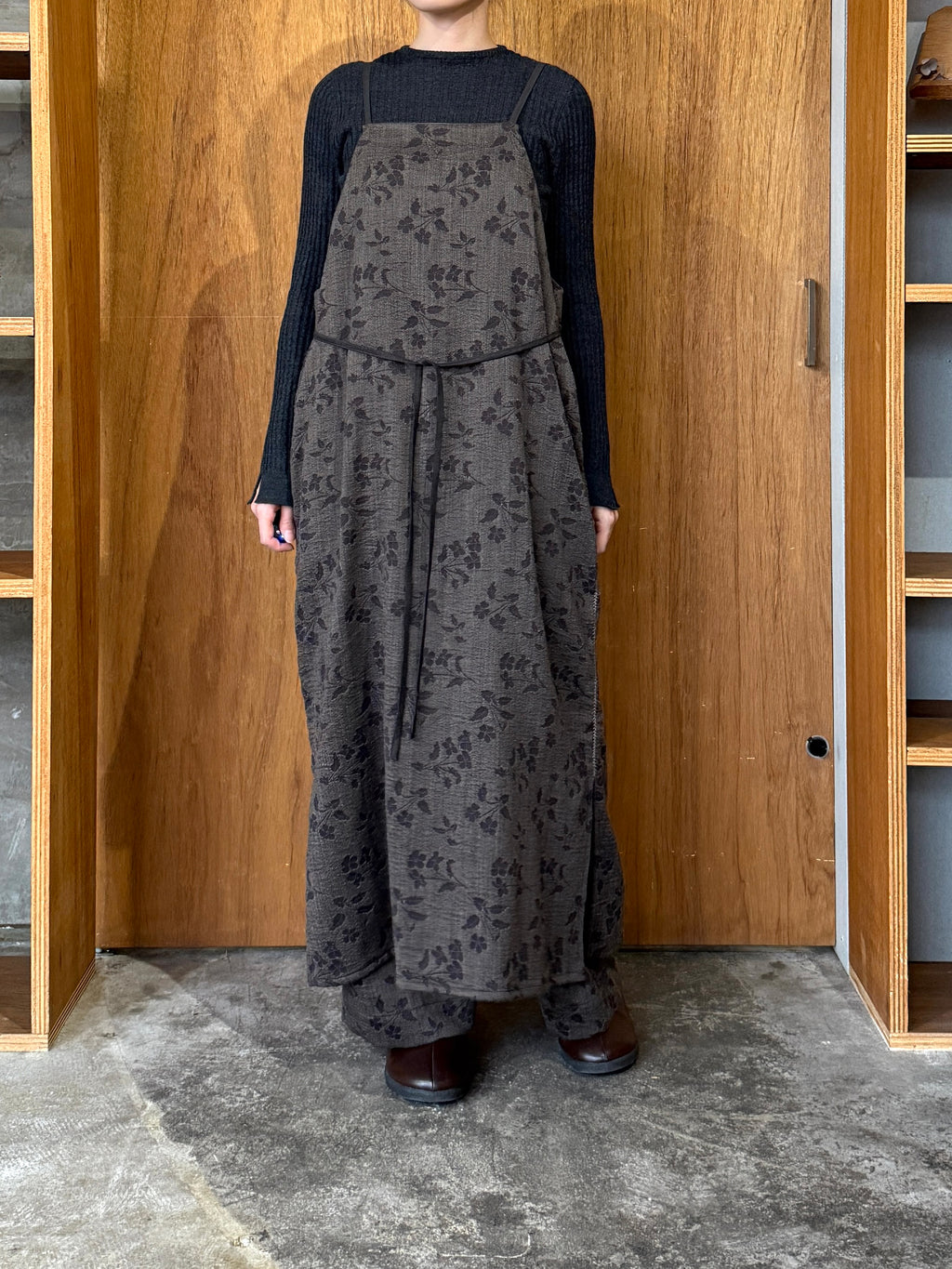 qiri / flower tale cami dress (ブラウン)