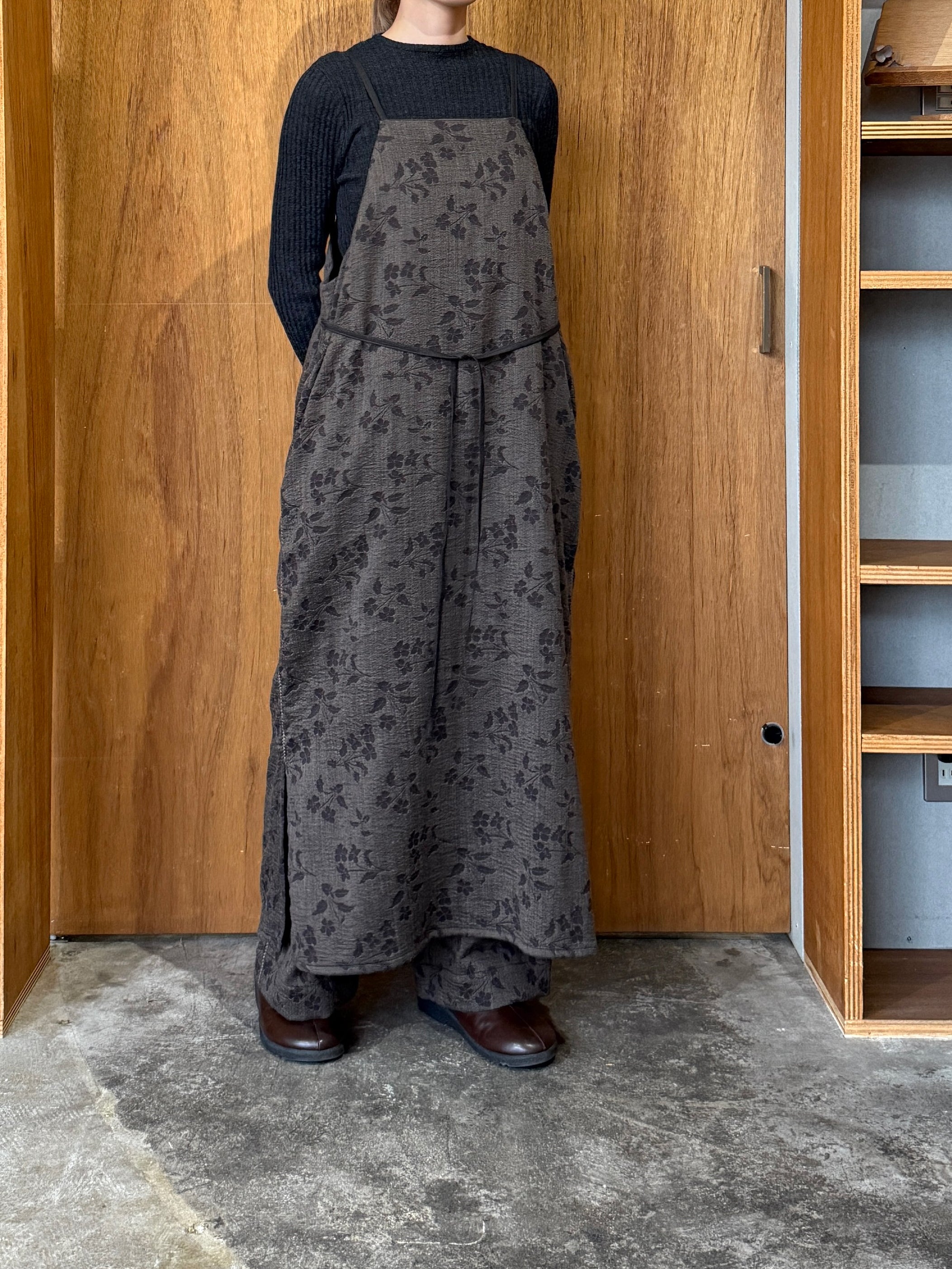 qiri / flower tale cami dress (ブラウン)