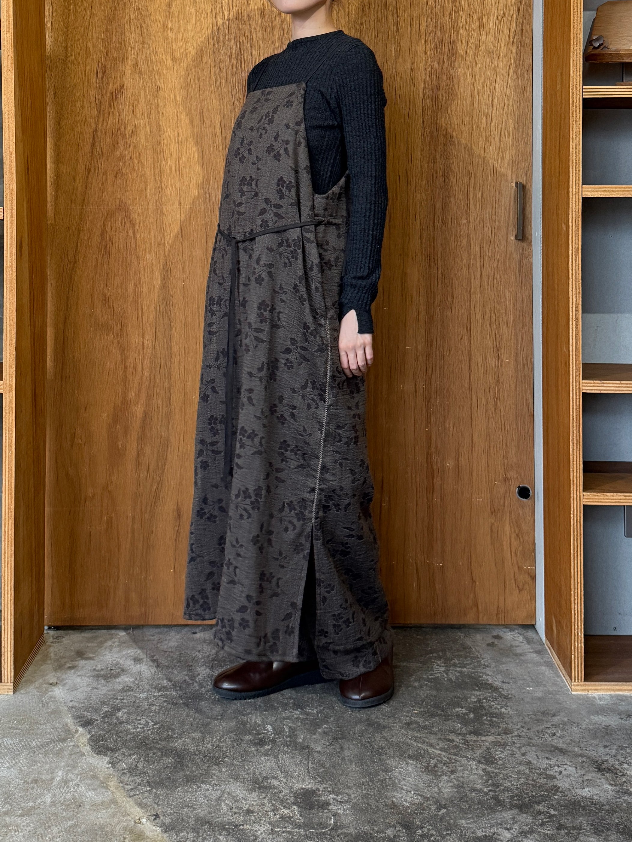 qiri / flower tale cami dress (ブラウン)