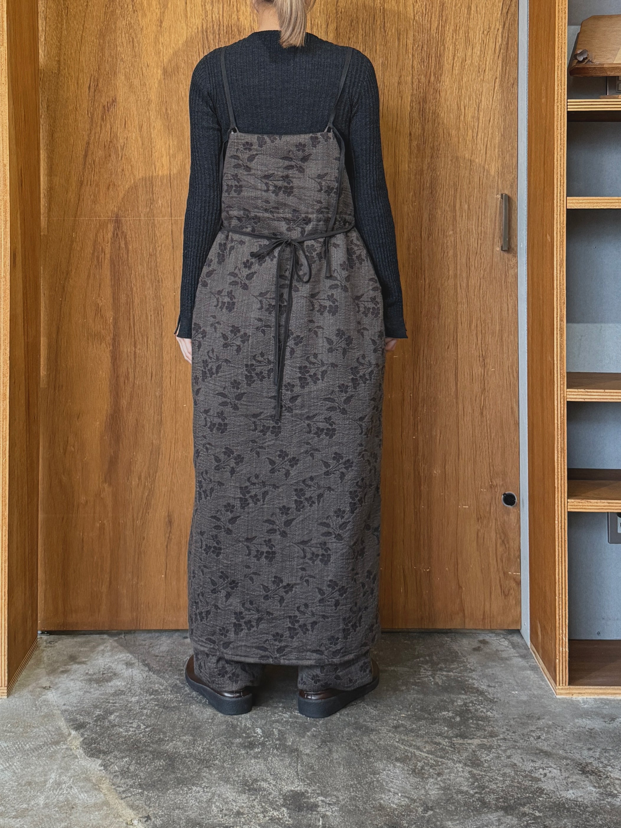 qiri / flower tale cami dress (ブラウン)