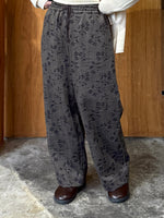 qiri / flower tale gather wide pants (ブラウン)