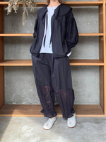 qiri / lasew gather pants (チャコール)