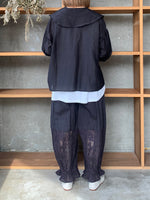 qiri / lasew gather pants (チャコール)