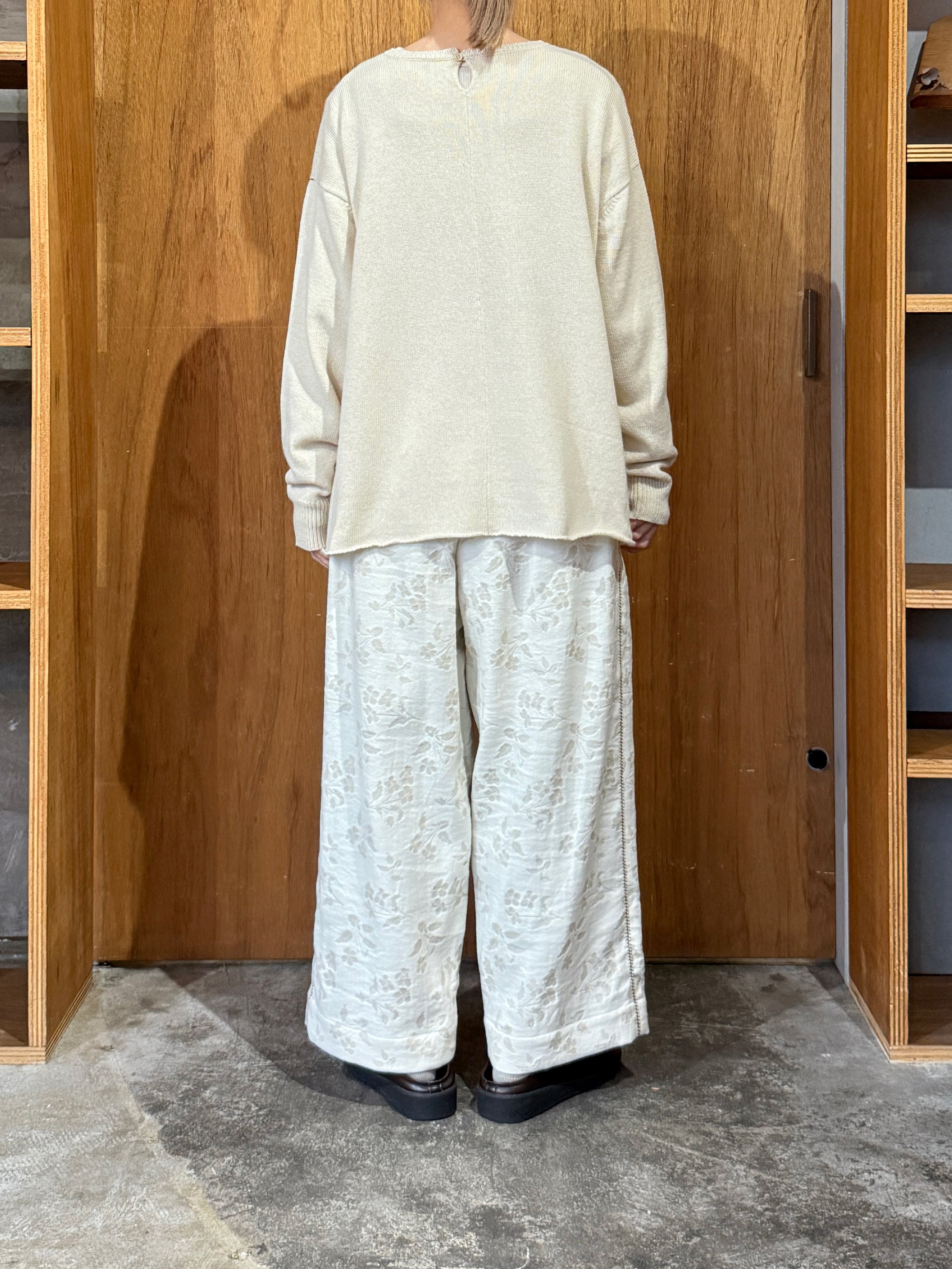 qiri / flower tale gather wide pants (キナリ)