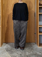 qiri / flower tale gather wide pants (ブラウン)