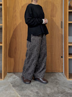 qiri / flower tale gather wide pants (ブラウン)