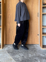 ROBE de PEAU / WOOL GAUZE SHIRT JACKET (GRAY × NAVY BLUE)