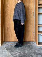 ROBE de PEAU / WOOL GAUZE SHIRT JACKET (GRAY × NAVY BLUE)
