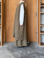Vlas Blomme / Washed Linen Ramie Wool ロングジレ(Olive)