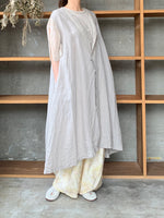 Vlas Blomme / Airy Linen 3wayロングジレ(L.Gray)