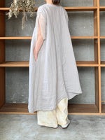 Vlas Blomme / Airy Linen 3wayロングジレ(L.Gray)