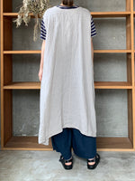 Vlas Blomme / Airy Linen 3wayロングジレ(L.Gray)
