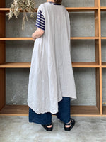 Vlas Blomme / Airy Linen 3wayロングジレ(L.Gray)