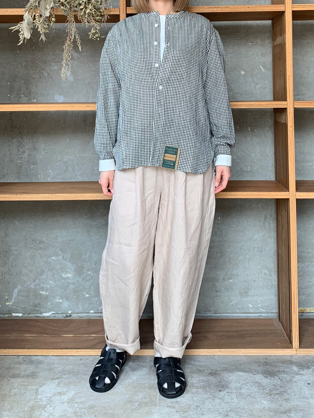 GALERIE TISSU / オーガニックリネンツイル タックイージーPT（ベージュ）