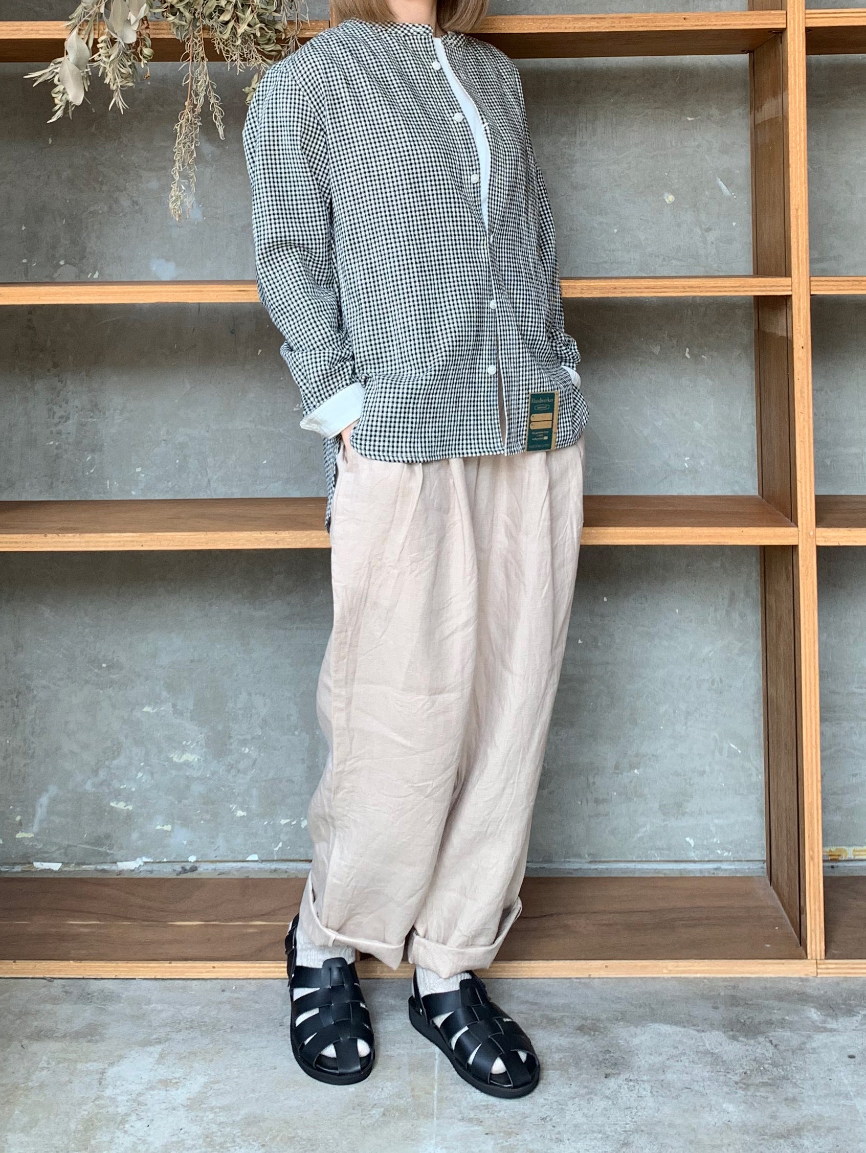 GALERIE TISSU / オーガニックリネンツイル タックイージーPT（ベージュ）