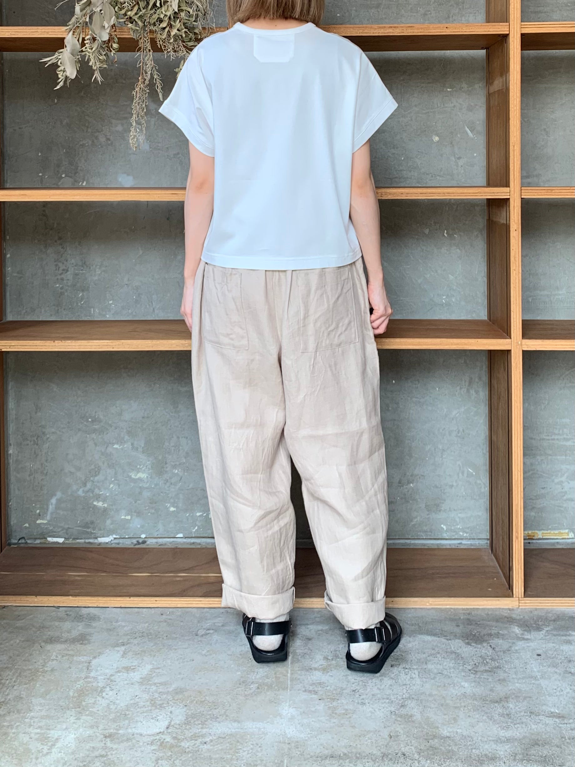 GALERIE TISSU / オーガニックリネンツイル タックイージーPT（ベージュ）