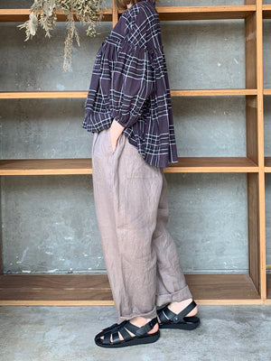 GALERIE TISSU / オーガニックリネンツイル タックイージーPT（モカ）