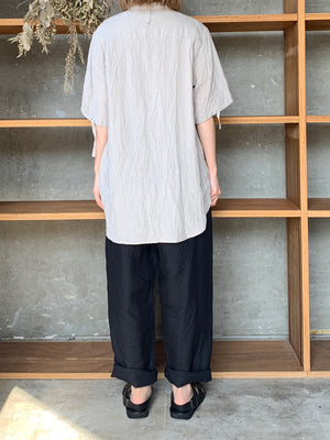 GALERIE TISSU / オーガニックリネンツイル タックイージーPT（クロ）