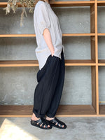 Vlas Blomme / Airy Linen 半袖シャツ（L.Gray）
