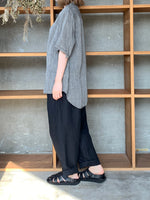 Vlas Blomme / Airy Linen 半袖シャツ（Gray）