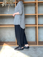 Vlas Blomme / Airy Linen 半袖シャツ（Gray）